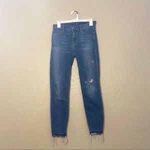 GAP True Skinny Distressed Jeans Raw Hem